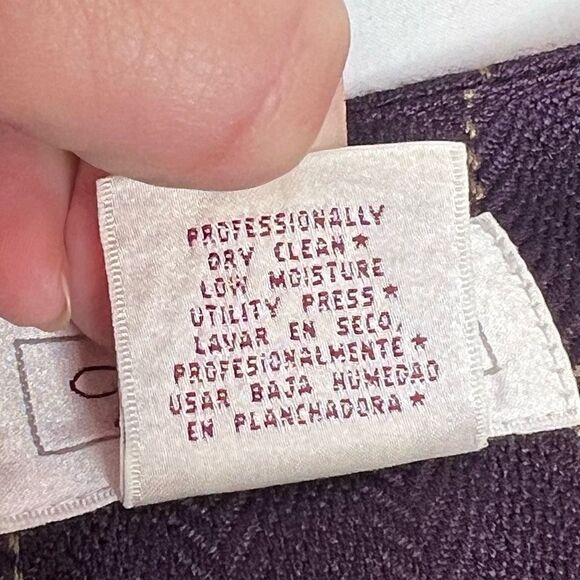 Worthington NWT purple window check double breasted blazer size 16 - Picture 10 of 14